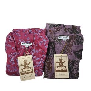 Mad Gringo Women's Lot Of 2 Small Hawaiian Shirts NEW WITH TAGS Button Up